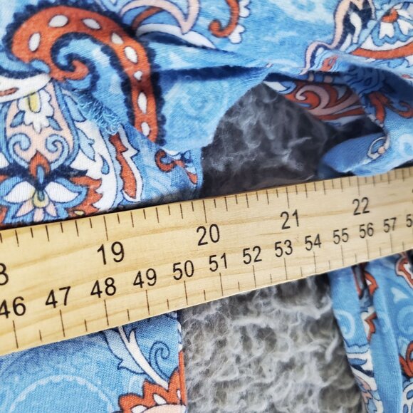 Ruby Rd. Top Women’s Large Light Blue Paisley Print 3/4 Sleeve Stretchy Tunic - Picture 6 of 8